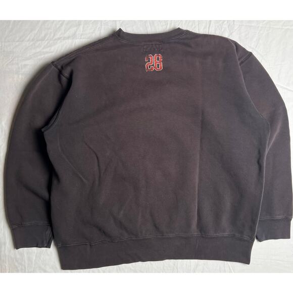Vintage Hobokan Indians 29 Faded Black Pullover Crewneck Size Large - Picture 2 of 8